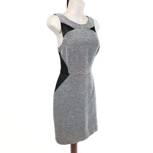 Banana Republic dress tweed color block gray 12